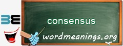 WordMeaning blackboard for consensus